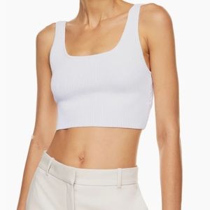 Babaton Sculpt Knit Squareneck Cropped Tank Size Small